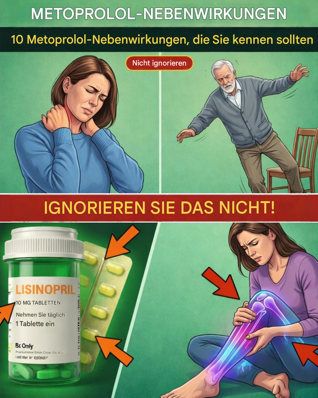 Die 10 häufigsten Nebenwirkungen von Metoprolol, die in Gesprächen oft übersehen werden