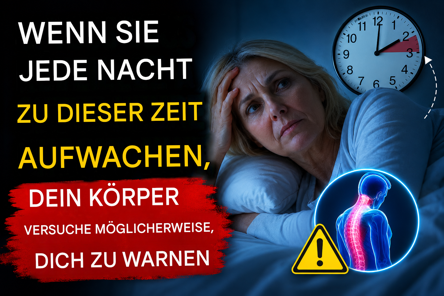 Wenn Sie jede Nacht um diese Zeit aufwachen, versucht Ihr Körper Sie möglicherweise zu warnen.