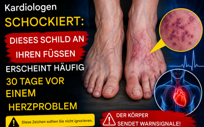 Schockierte Kardiologen: Dieses Zeichen an Ihren Füßen tritt oft vor bestimmten Herzproblemen auf