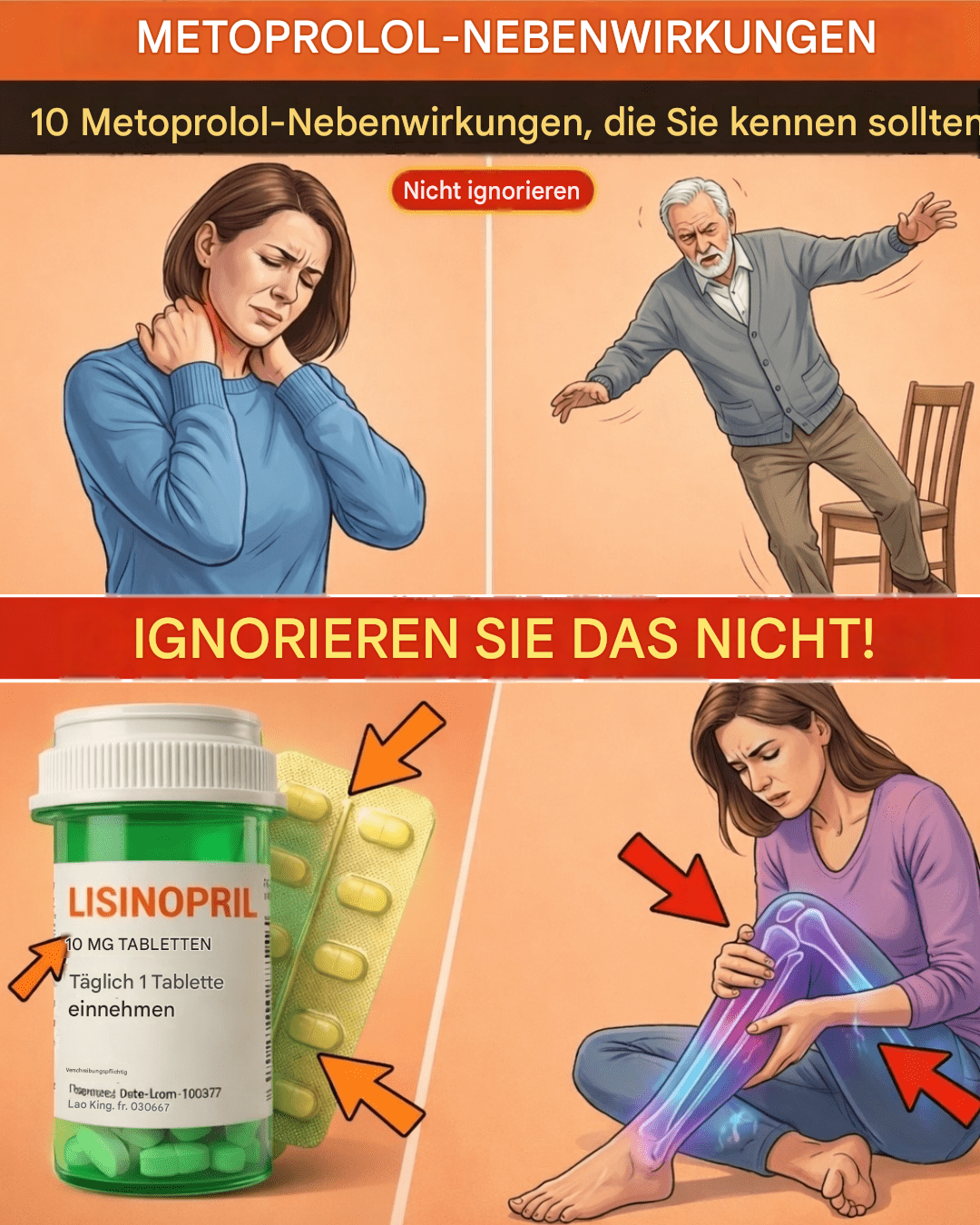 10 übersehene Nebenwirkungen von Metoprolol, die viele Menschen erleben, ohne es zu merke