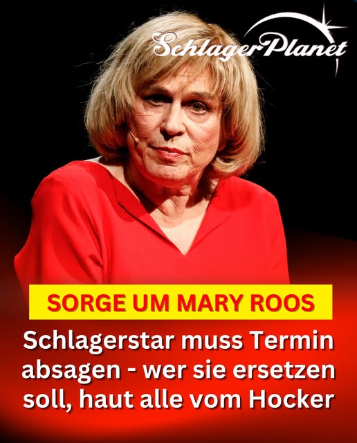 Sorge um Mary Roos: Schlagerstar muss Termin absagen – wer sie ersetzen soll, haut alle vom Hocker