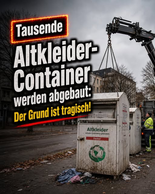 Tausende Altkleidercontainer werden abgebaut: Der Grund ist tragisch!