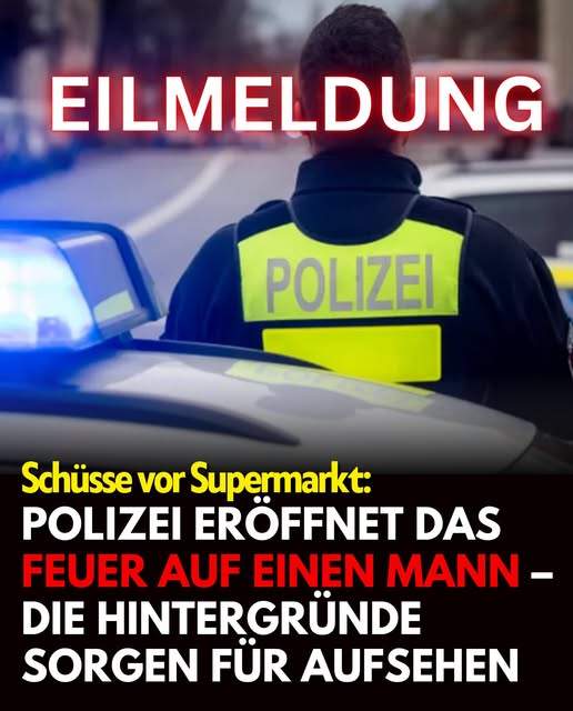 Schüsse vor Supermarkt: Polizei eröffnet das Feuer auf einen Mann – die Hintergründe des Einsatzes sorgen für Aufsehen