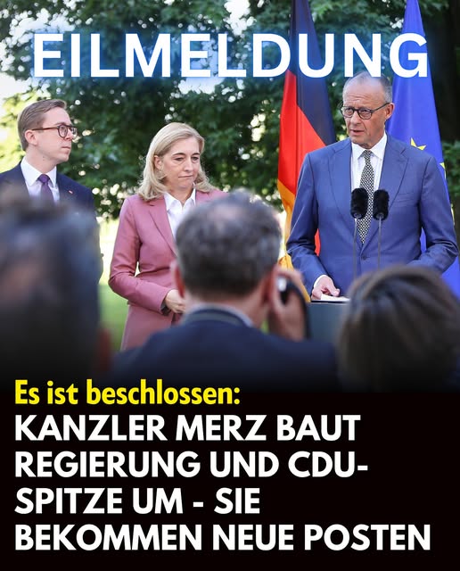 Es ist beschlossen: Kanzler Merz baut Regierung und CDU-Spitze um – SIE bekommen neue Posten