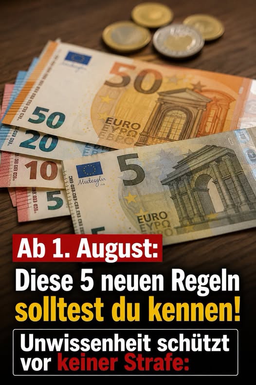 Ab 1. August: Die 5 Regeln, die plötzlich dein Leben verändern – kennst du sie?