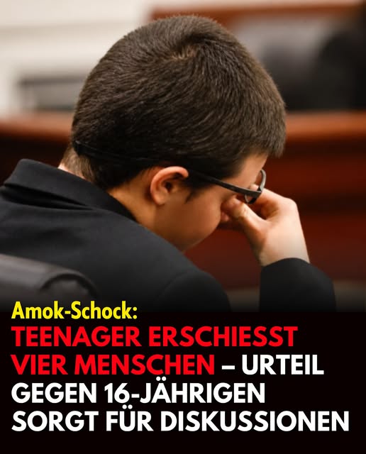 Teenager schießt vier Menschen tot – Amokläufer (16) erhält Strafe!