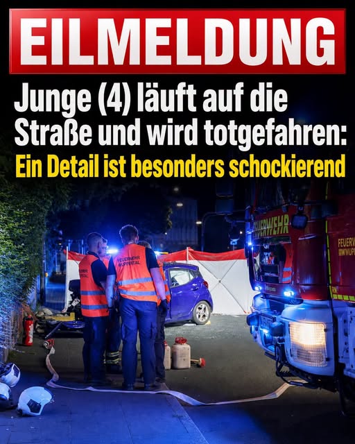 Vierjähriger läuft auf die Straße – tragischer Todesfall erschüttert die Gemeinde!
