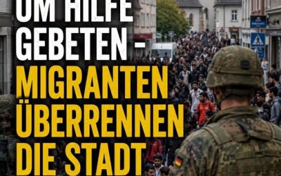 Hunderte Flüchtlinge stürmen Stadt