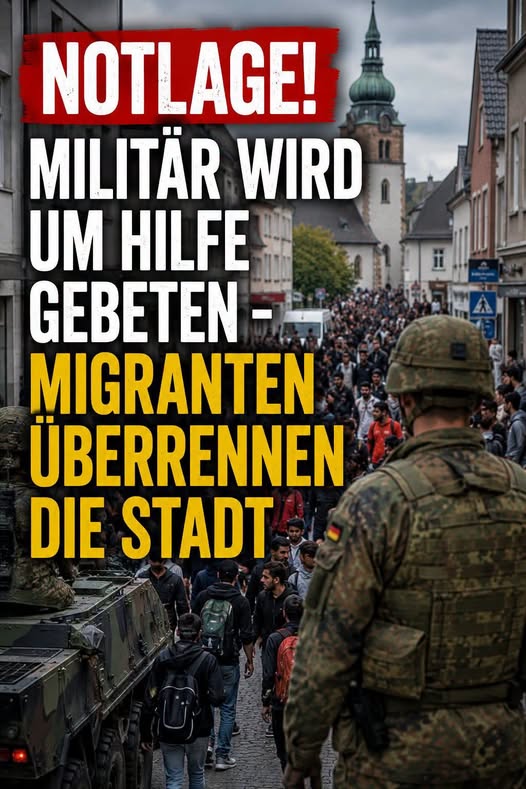 Hunderte Flüchtlinge stürmen Stadt