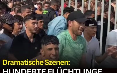 Hunderte Flüchtlinge stürmen Stadt